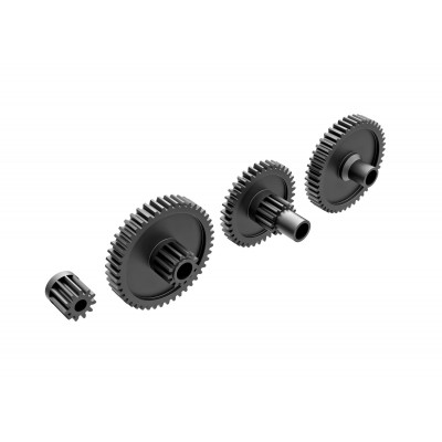 GEAR SET WITH PINION GEAR 11-TOOTH - low range (crawl) (40.3:1 reduction ratio) - FOR TRX-4M TRAXXAS